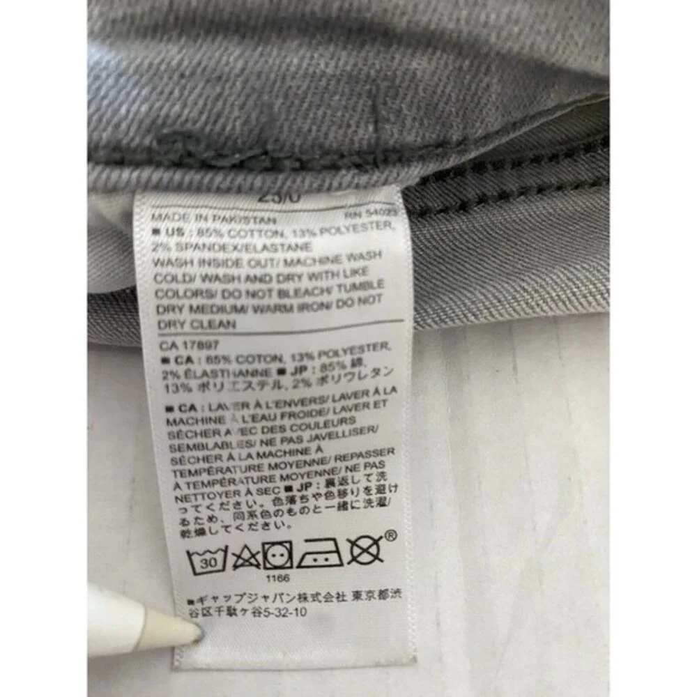 Banana Republic Jeans Womens 25/0 Gray Sculpt Skinny Stretch Low Rise - Picture 7 of 11